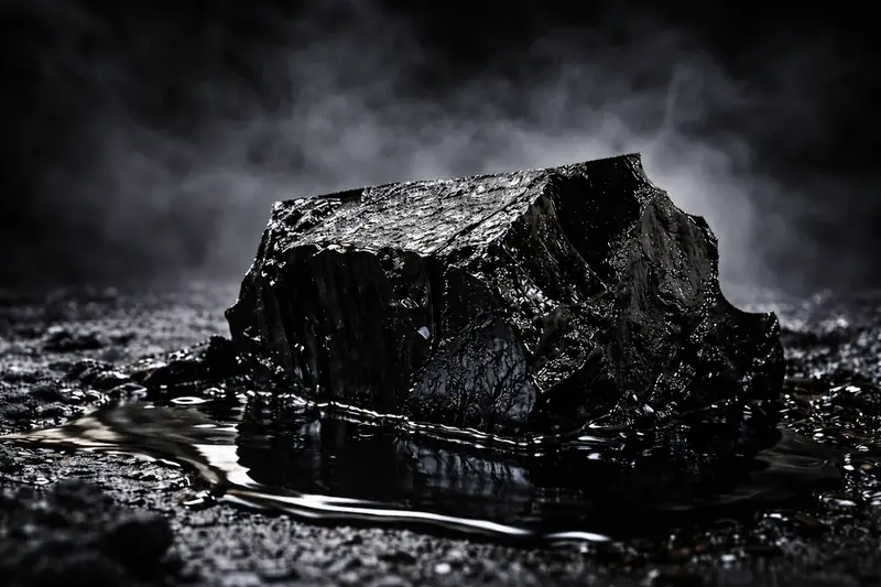 Freshly laid asphalt on a road under construction