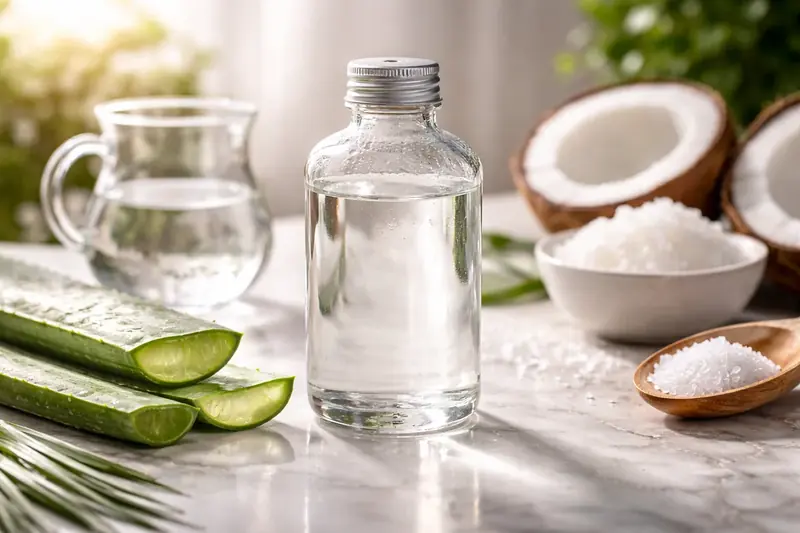 Clear glycerine being handled in an industrial setting